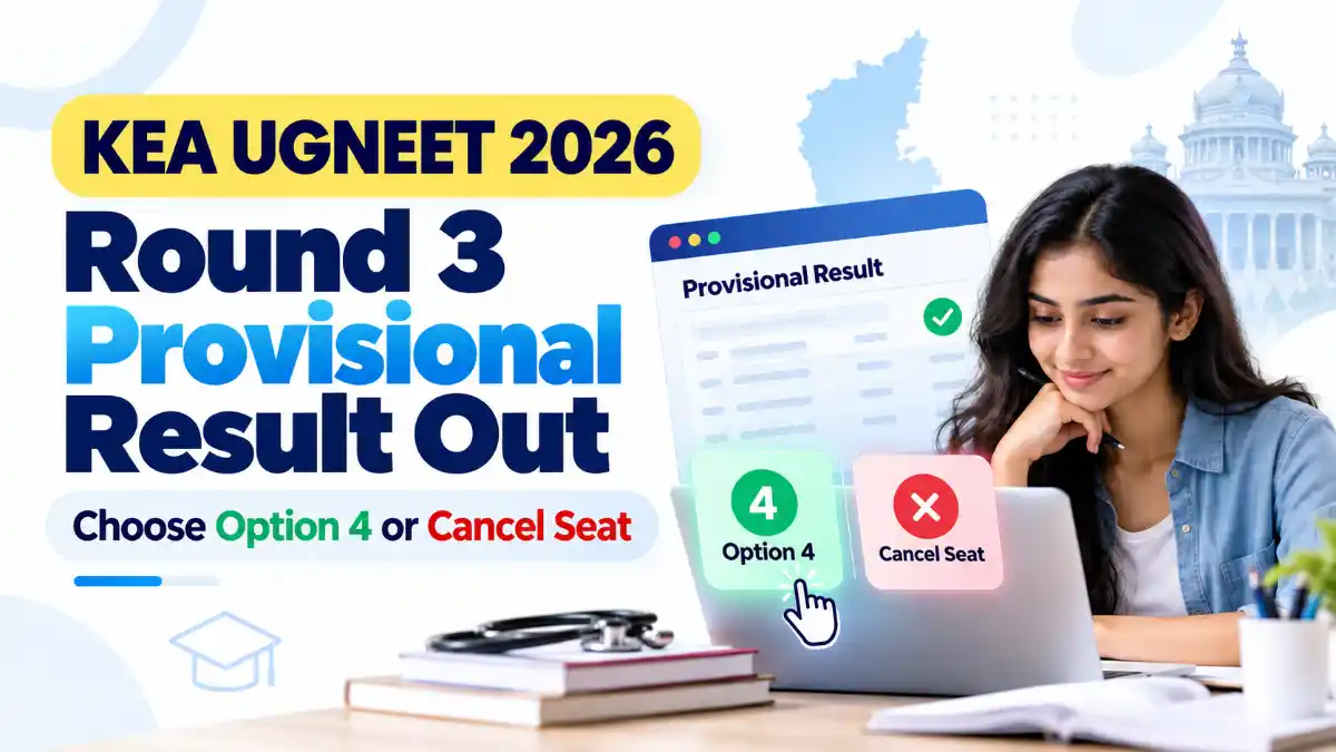 KEA UGNEET 2026 Round 3 Provisional Seat Allotment Result Released: Check Choice-4, Cancellation Rules and Important Deadlines