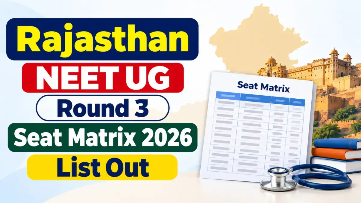 Rajasthan NEET UG Round 3 Seat Matrix 2026 Released: Check 3,568 MBBS and BDS Seats After Resignations